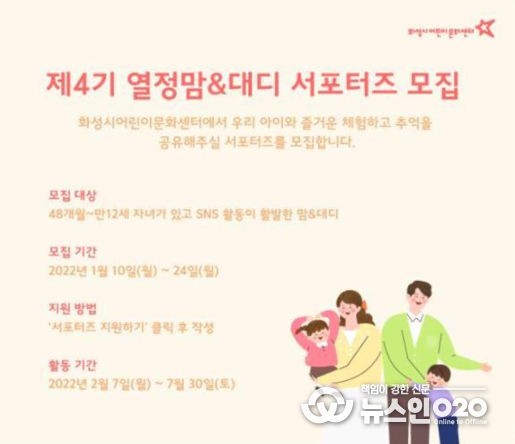 ‘제4기 열정맘 · 대디 서포터즈 모집’
