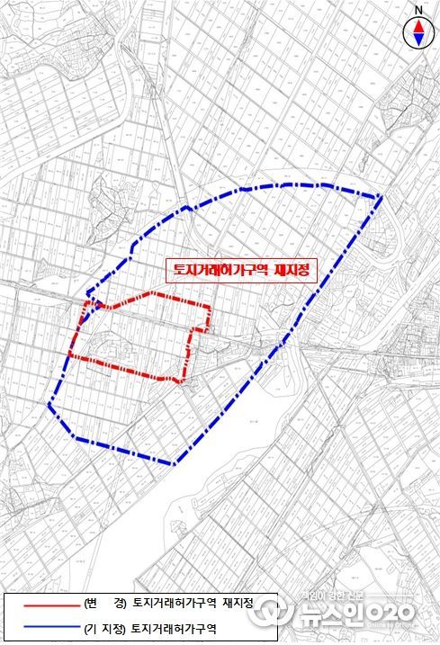 토지거래허가구역 재지정 위치도