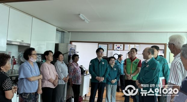 김기영 충남도 부지사, 폭염 대처 현장 점검