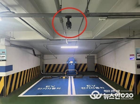 안말 노외공영주차장 CCTV 설치사진
