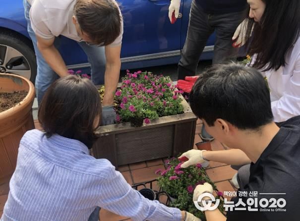 수원시 장안구 정자2동, 녹색마을 조성을 위한 쌈지화단 조성