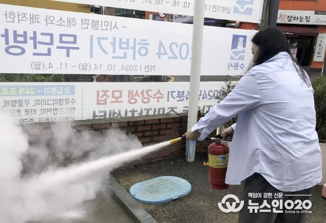 수원시 장안구 정자2동, 정자119안전센터와 함께 공공기관 합동 소방훈련 실시