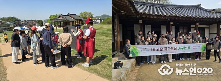 안산시가 '2026년 우리고장 국가유산 활용 공모사업'에 선정된 생생 국가유산 사업(왼쪽 사진)과 고택·종갓집 활용사업(오른쪽 사진).