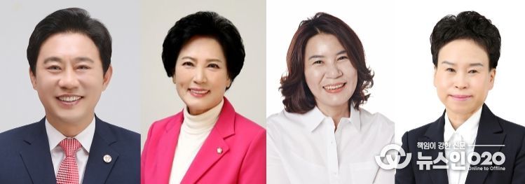 사진 왼쪽부터 조례안을 발의한 한갑수 이진분 김유숙 이지화 의원
