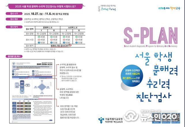 2025 서울 학생 문해력·수리력 진단검사 리플릿