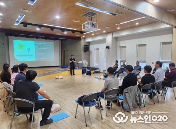 오산시보건소, 자동심장충격기 설치기관 대상 심폐소생술 및 응급처치 교육 실시