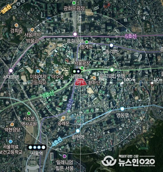 소공 지구단위계획구역 리모델링 사업 대상지 위치도