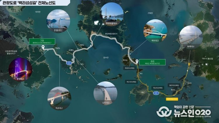 여수 백리섬섬길 노선도