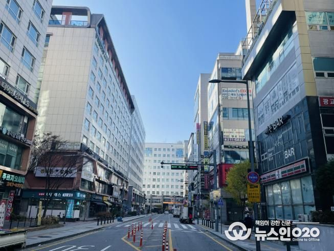 광교상현역 온누리 골목형상점가 전경