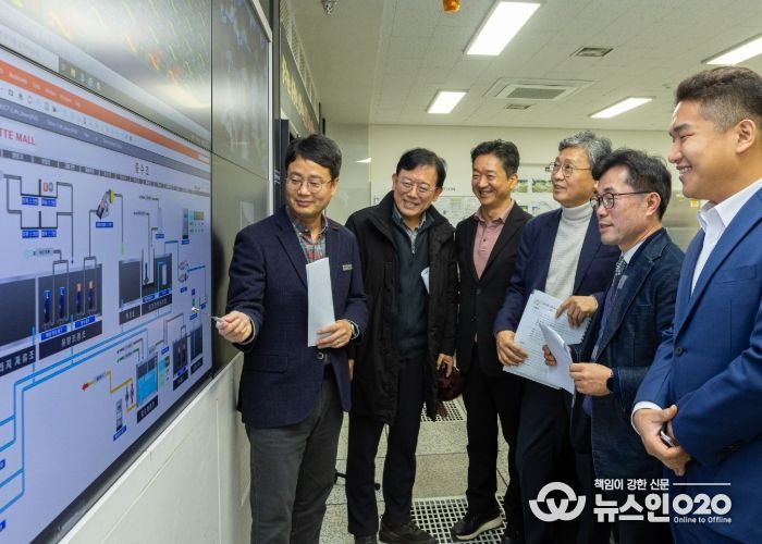 김태흥 부의장·한채훈 의원,‘롯데프리미엄아울렛 의왕점’ 물 재이용 시설 현장 방문