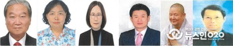 왼쪽부터 정재택·조명자·박애랑·구본권·박금성·차중철