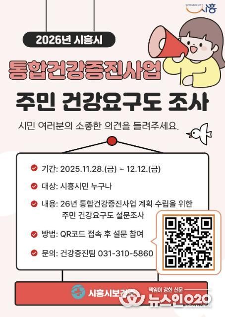 시흥시, 통합건강증진사업 주민 건강요구도 조사 실시