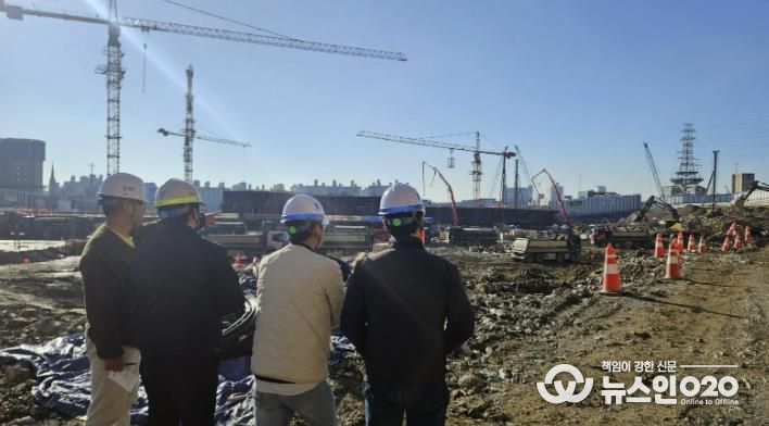 지난 28일 이목동 공동주택 신축 건설공사장을 점검하는 모습