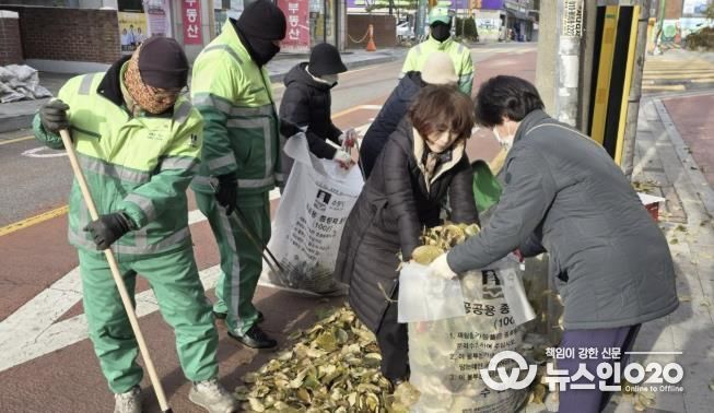 수원시 장안구 조원1동, 낙엽 대청소 실시