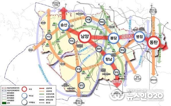 2040년 도시공간구조 구상도
