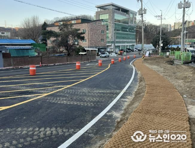 용인특례시는 고기교~고기초 후문을 잇는 도로를 확장·정비했다고 밝혔다.