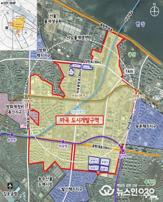 위치도 (강서구 마곡동 일대)