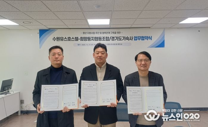 수원시청소년청년재단 수원유스호스텔-희망둥지협동조합-경기도기숙사 청년 지원사업 활성화를 위한 업무협약 체결