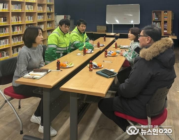 수원시 팔달구 인계동, '환경관리원‧생활폐기물 수집‧운반 대행업체' 간담회 개최
