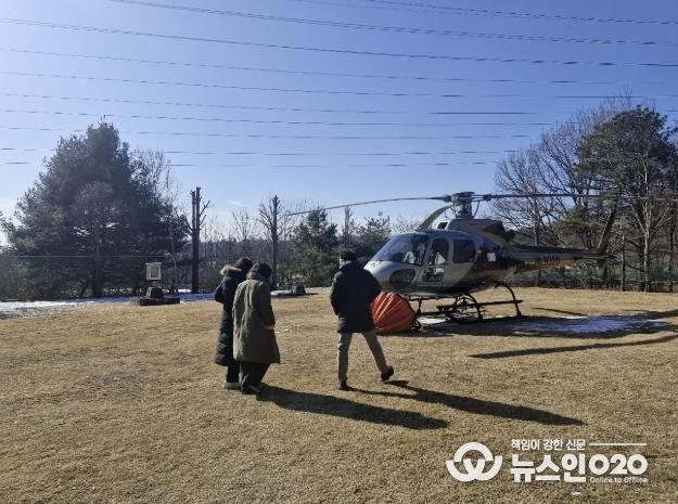 수원시가 6월 14일까지 운영하는 산불 대응 헬기.