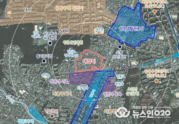 위치도 (도봉구 쌍문동 81번지 일대)