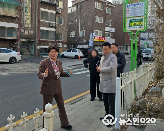 오현로 31길 일대 버스정류장 현장 점검