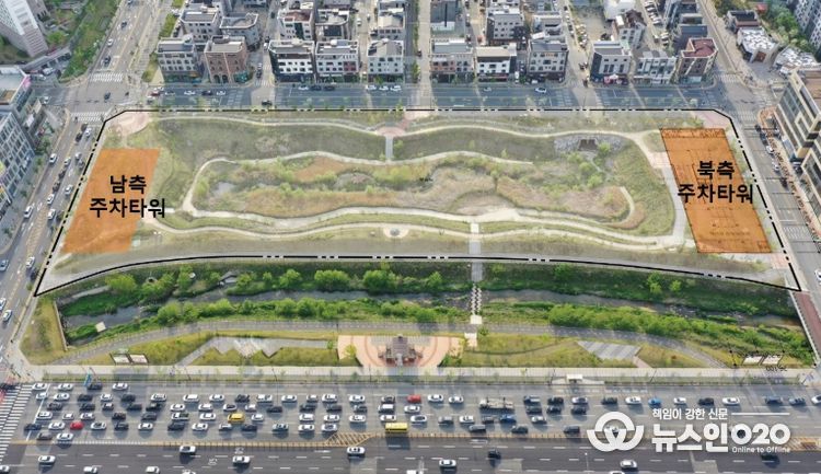 1. 물총새공원 주차장 위치도.