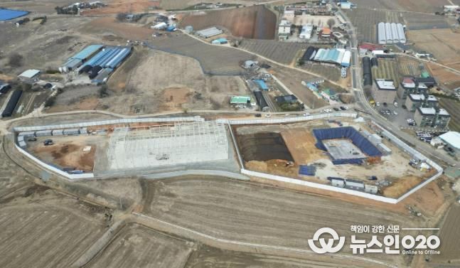 현장 전경(좌 메디푸드 연구지원센터, 우 그린바이오 벤처캠퍼스)