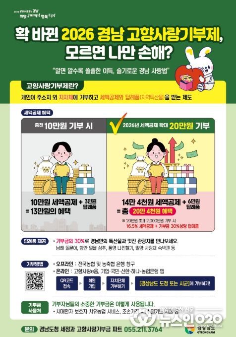 '고향사랑기부 세액공제' 안내문