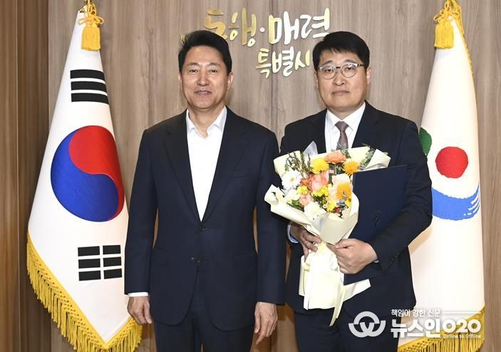 오세훈 서울시장과 김태균 서울교통공사 사장