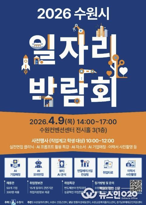 2026 수원시 일자리박람회 홍보물.