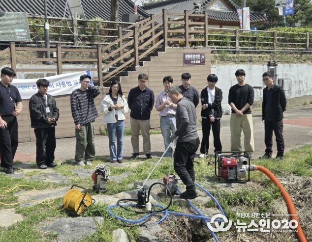 수원시 팔달구, 동 재난 담당자 양수장비 작동 교육 실시